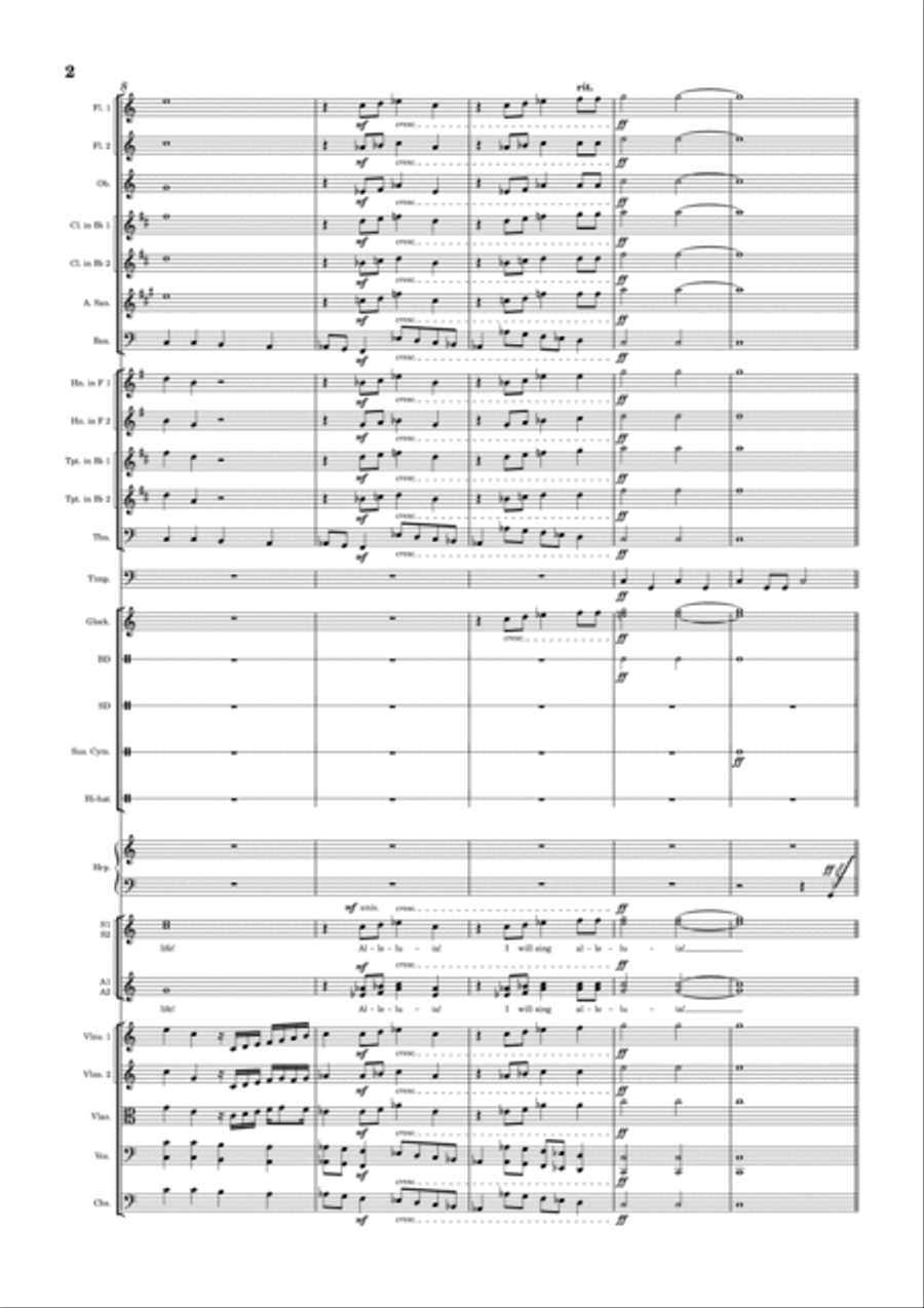 I Will Sing Of Your Love I Will Sing Of Your Love Full Orchestra scores gallery preview page 2