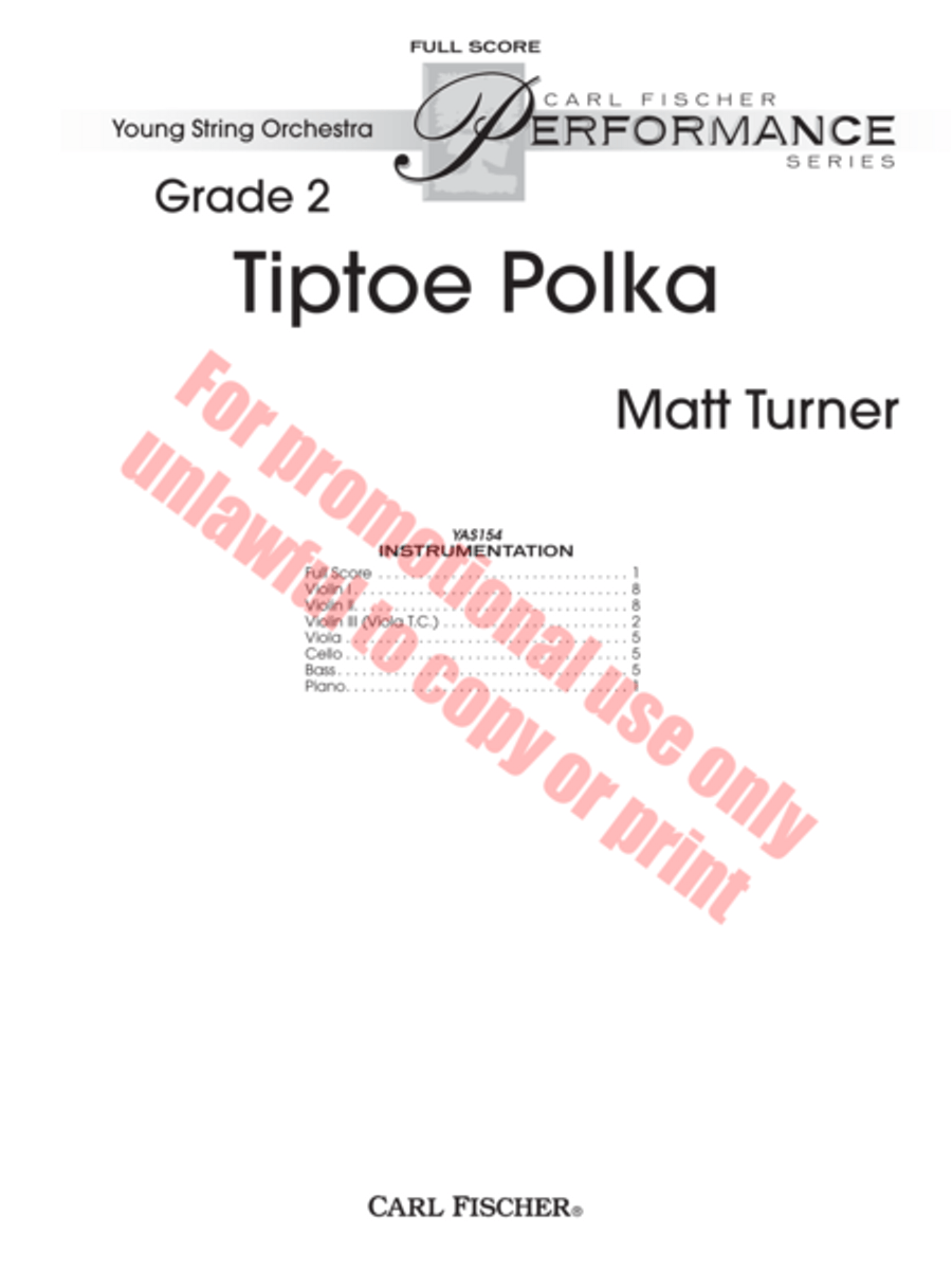Tiptoe Polka Tiptoe Polka String Orchestra scores gallery preview page 2