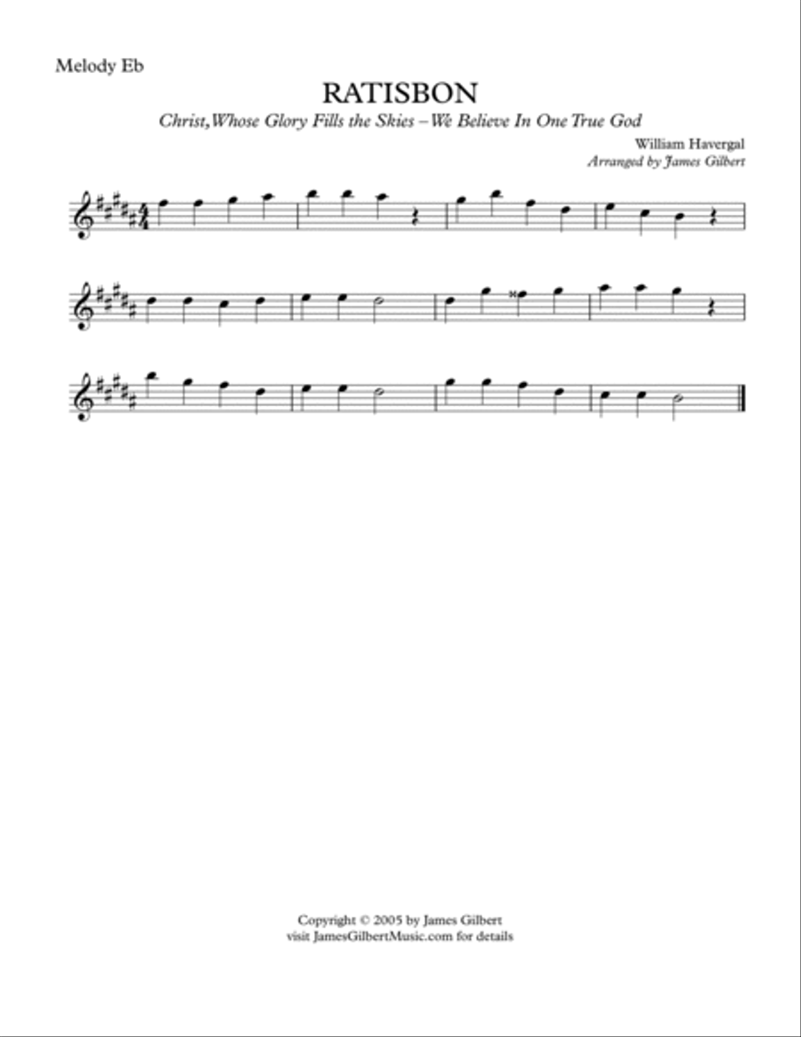 RATISBON (Christ, Whose Glory Fills The Sky) Small Ensemble scores gallery preview page 6