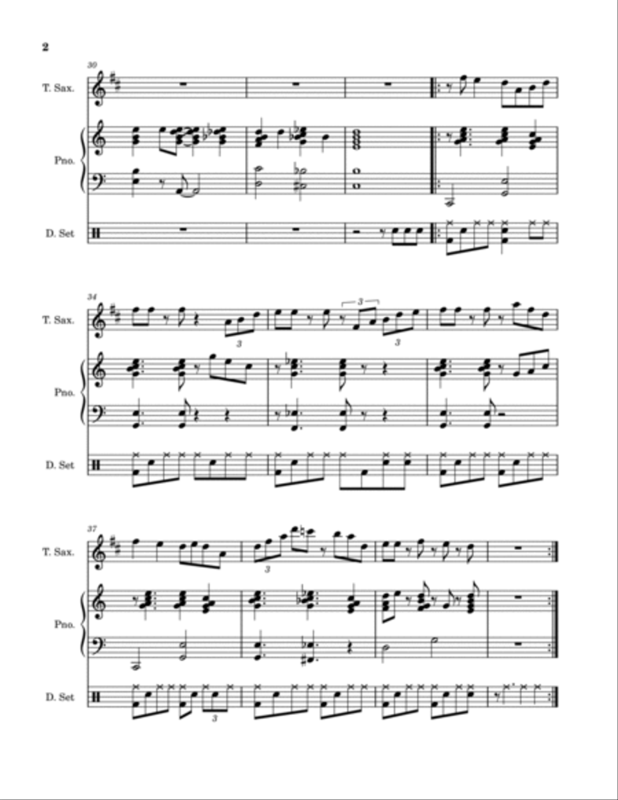 Mary Had a Little Lamb - Jazz Arrangement Jazz Ensemble scores gallery preview page 2