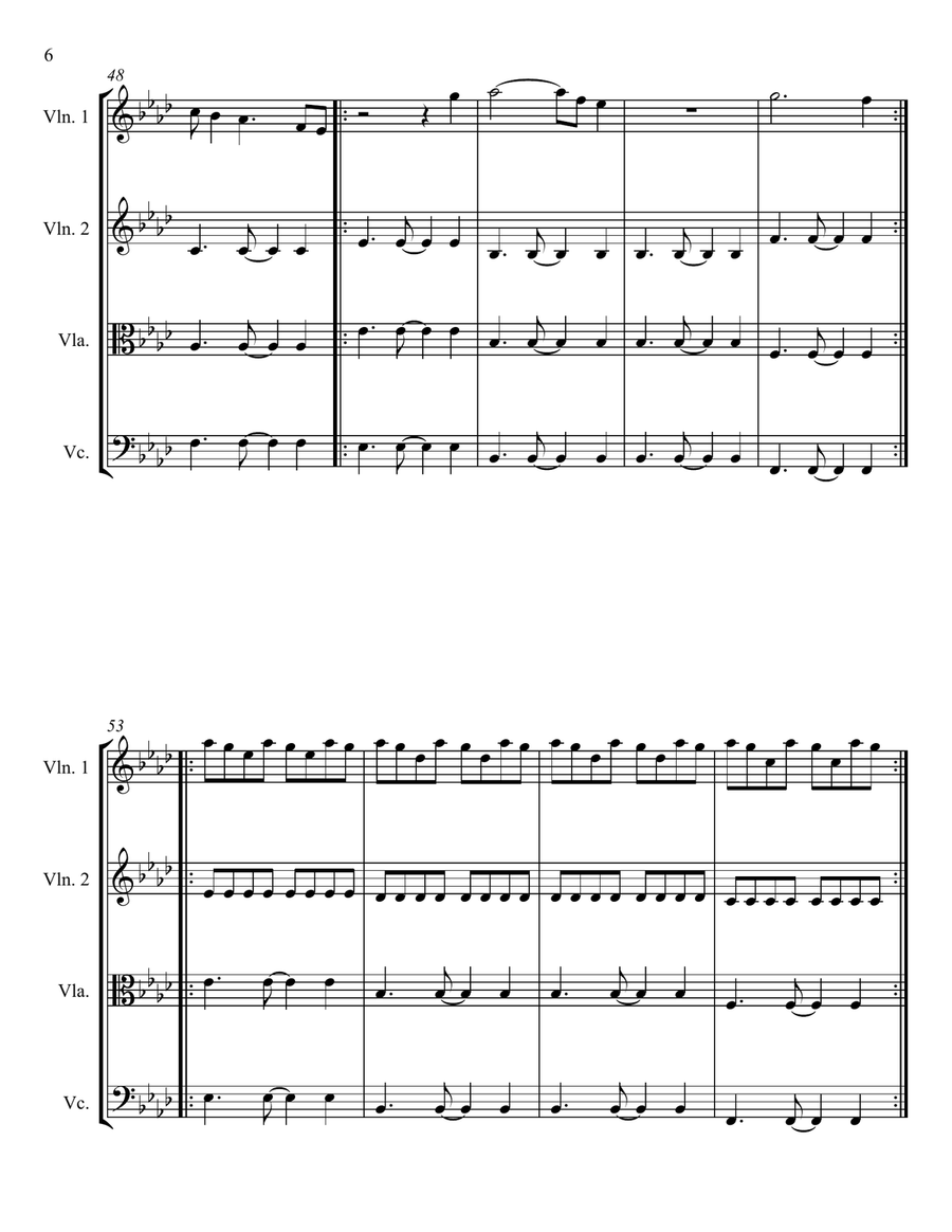 Clocks String Quartet scores gallery preview page 6