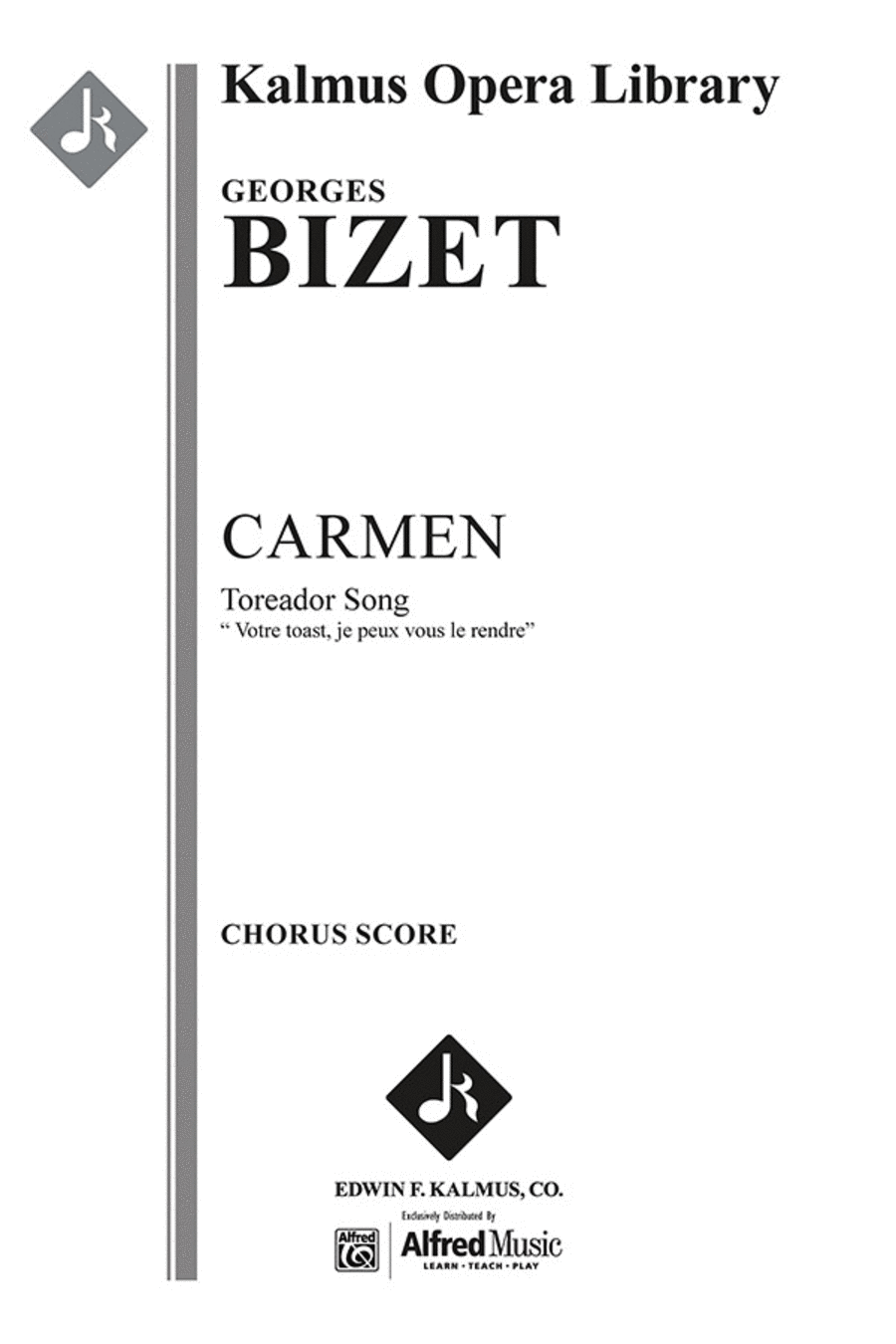 Carmen: Act II, Toreador Song: Votre toast, je peux vous le rendre Orchestra scores gallery preview page 1