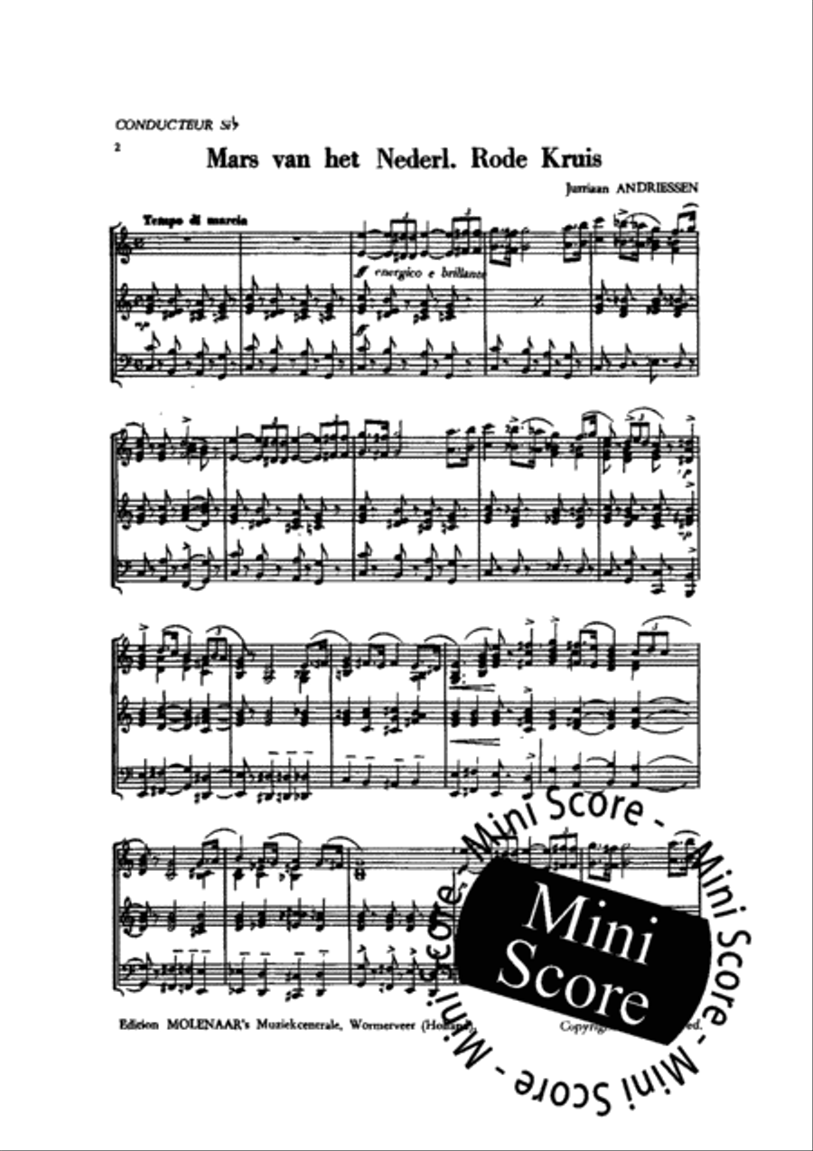 Mars van het Nederlandse Rode Kruis Concert Band scores gallery preview page 3
