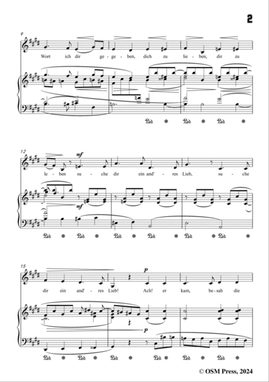 A. Jensen-Denke,denke,mein Geliebter,Op.30 No.4,in E Major Voice scores gallery preview page 3
