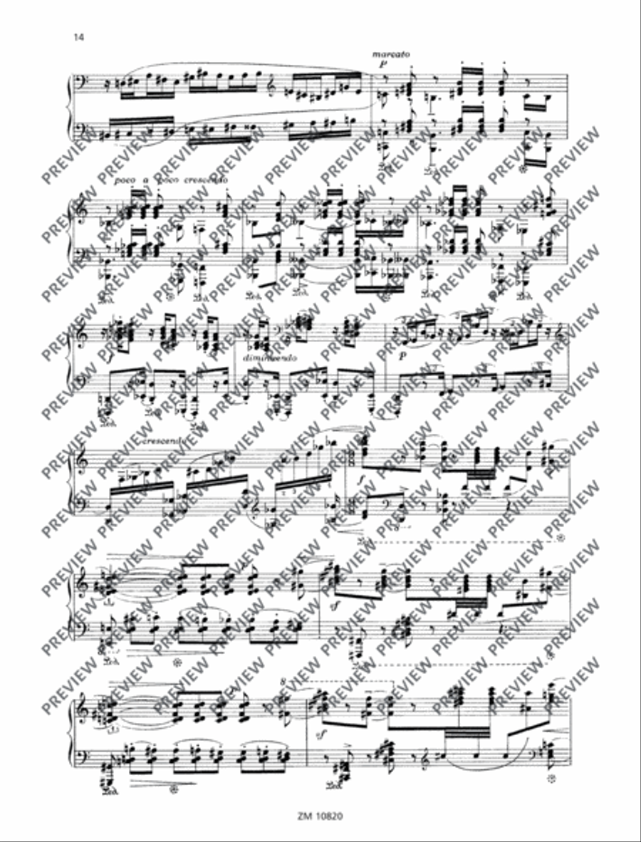 Sonata minacciosa Piano Solo scores gallery preview page 15