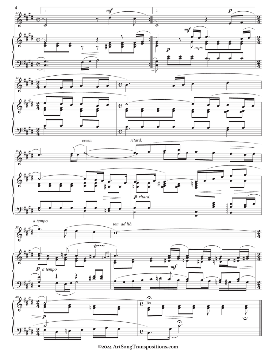 RACHMANINOFF: Vocalise, Op. 34 no. 14 (in 7 keys: C-sharp, C, B, B-flat, A, A-flat, and G minor) Piano, Vocal scores gallery preview page 5