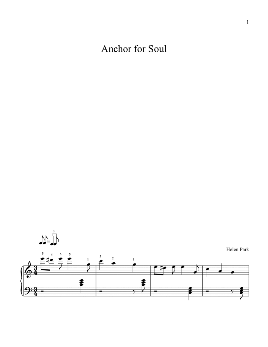 Anchor for Soul Piano Solo scores gallery preview page 1