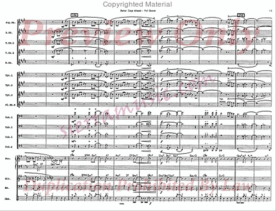 Better Days Ahead Big Band scores gallery preview page 16