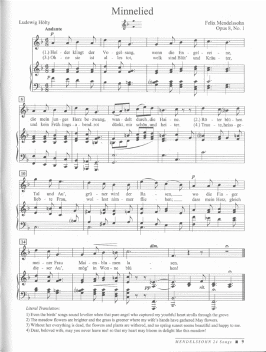 Mendelssohn -- 24 Songs Mendelssohn -- 24 Songs Voice scores gallery preview page 3