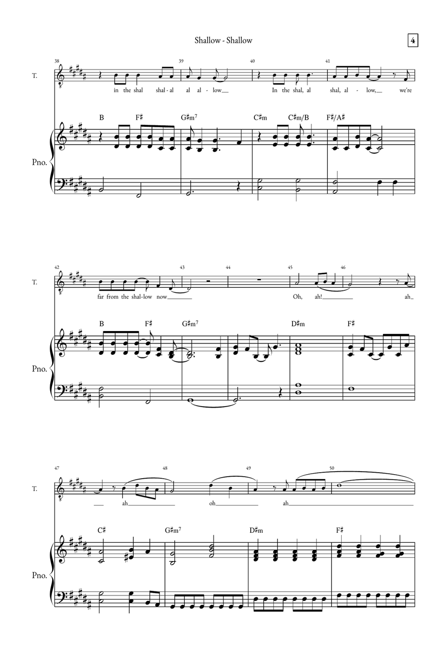 Shallow A Cappella scores gallery preview page 4
