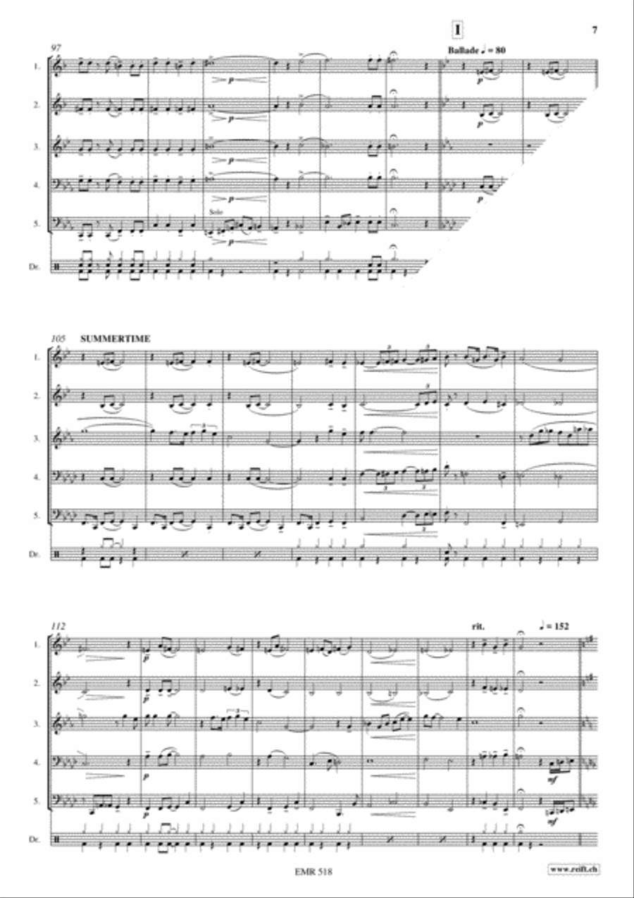 Wonderful Gershwin Brass Ensemble scores gallery preview page 6