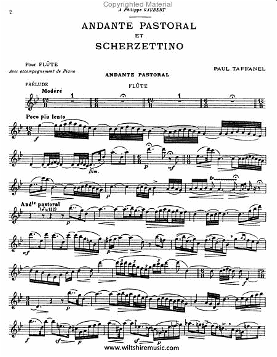 Andante Pastorale & Scherzettino Flute Solo scores gallery preview page 2