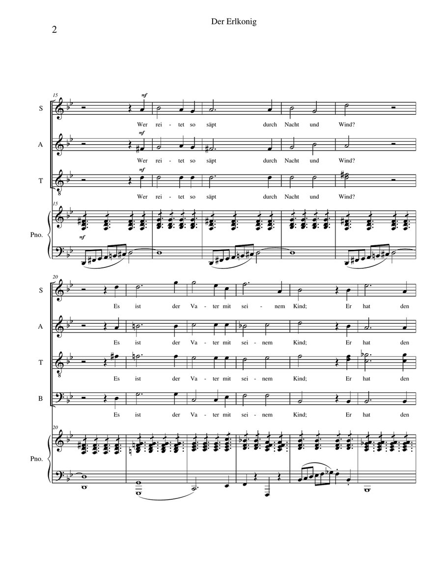 Der Erlkonig 4-Part scores gallery preview page 2