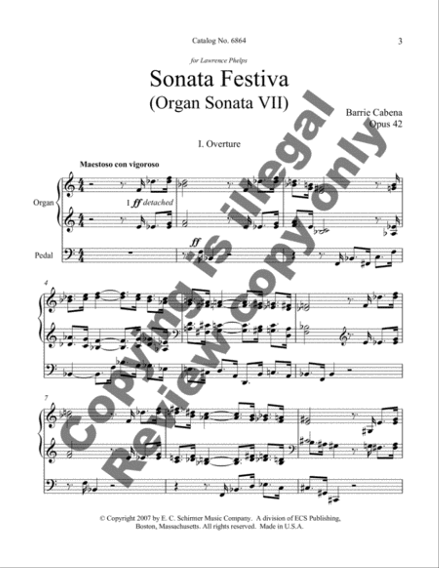 Sonata Festiva (Organ Sonata VII) Organ scores gallery preview page 9