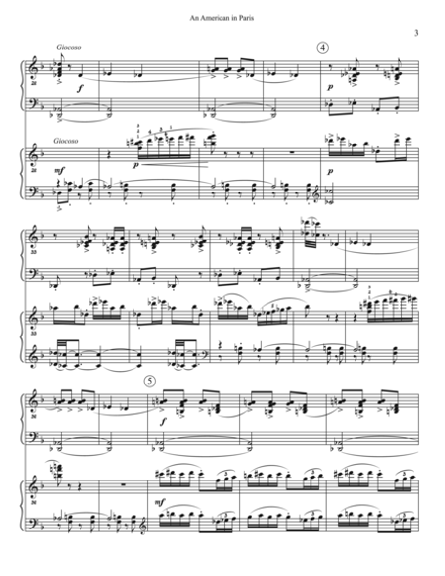 An American In Paris (Two Piano Arr.) Piano Solo scores gallery preview page 3