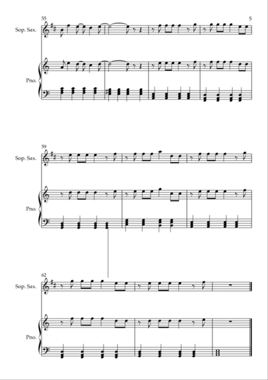 Flowers Soprano Saxophone scores gallery preview page 5