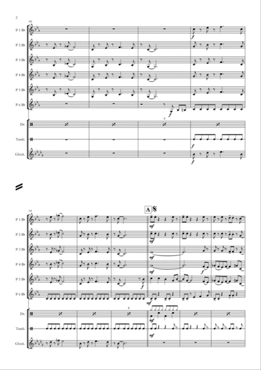 Smoke On The Water Concert Band scores gallery preview page 2