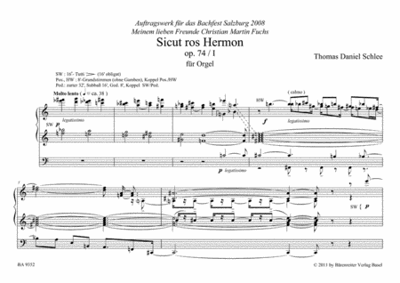 Two Psalms for Organ, Op. 74