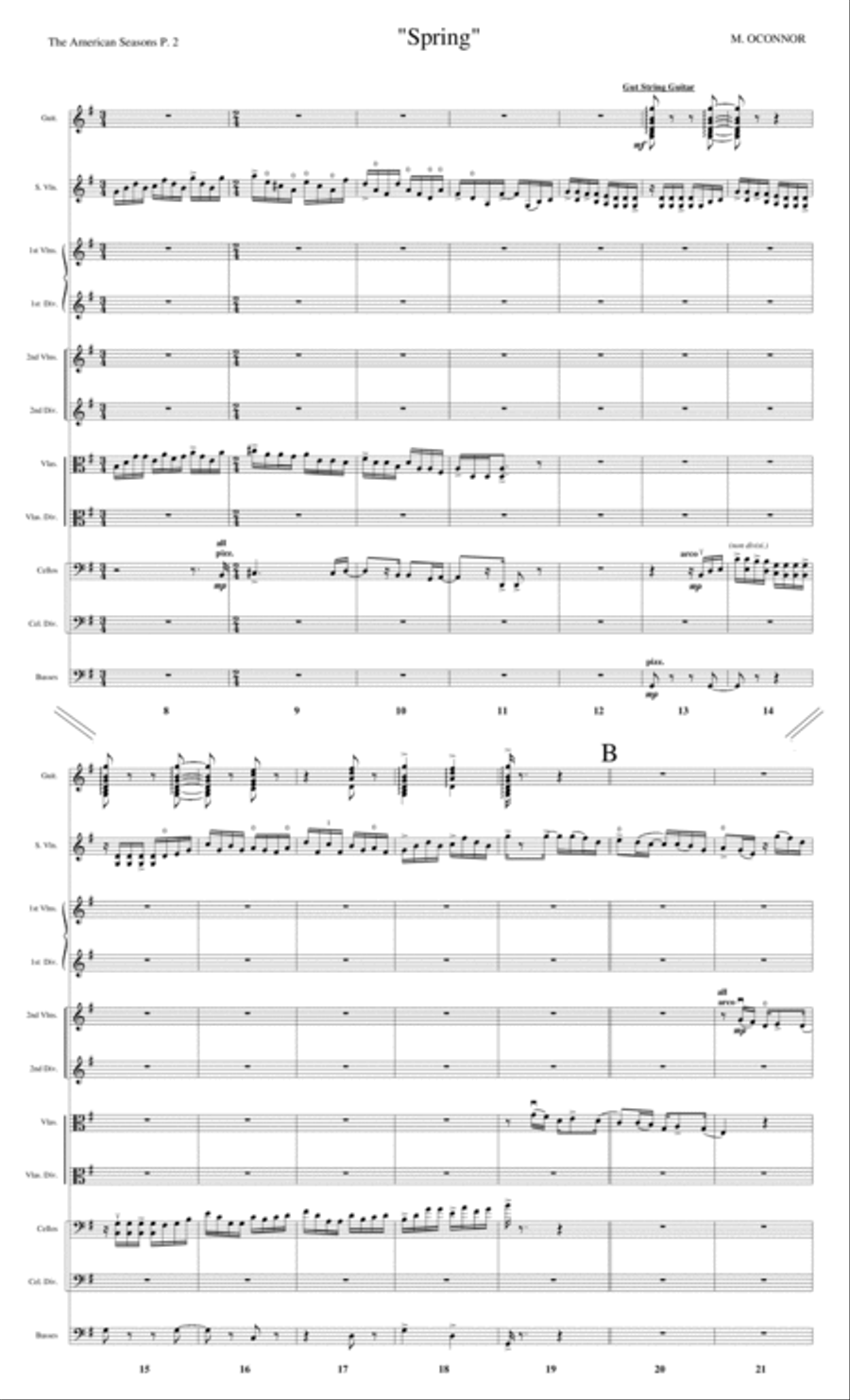 The American Seasons (score – violin and string orchestra) String Orchestra scores gallery preview page 4
