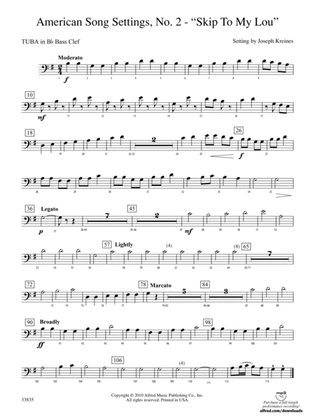 American Song Settings, No. 2: (wp) B-flat Tuba B.C.