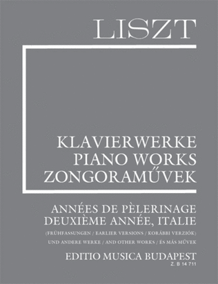 Book cover for Annees de Pelerinage Deuxieme annees, Italie