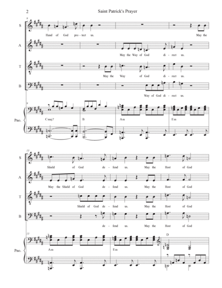 Saint Patrick's Prayer (Vocal Quartet - (SATB) image number null
