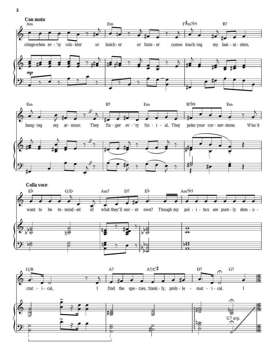 I Don't Understand The Poor (Solo version) Piano, Vocal scores gallery preview page 2