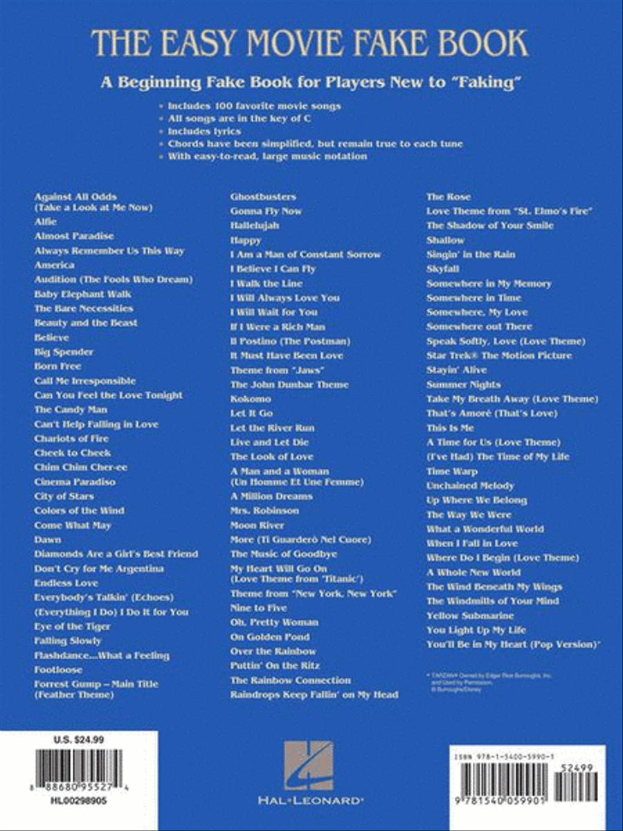 The Easy Movie Fake Book – 2nd Edition Piano scores gallery preview page 10