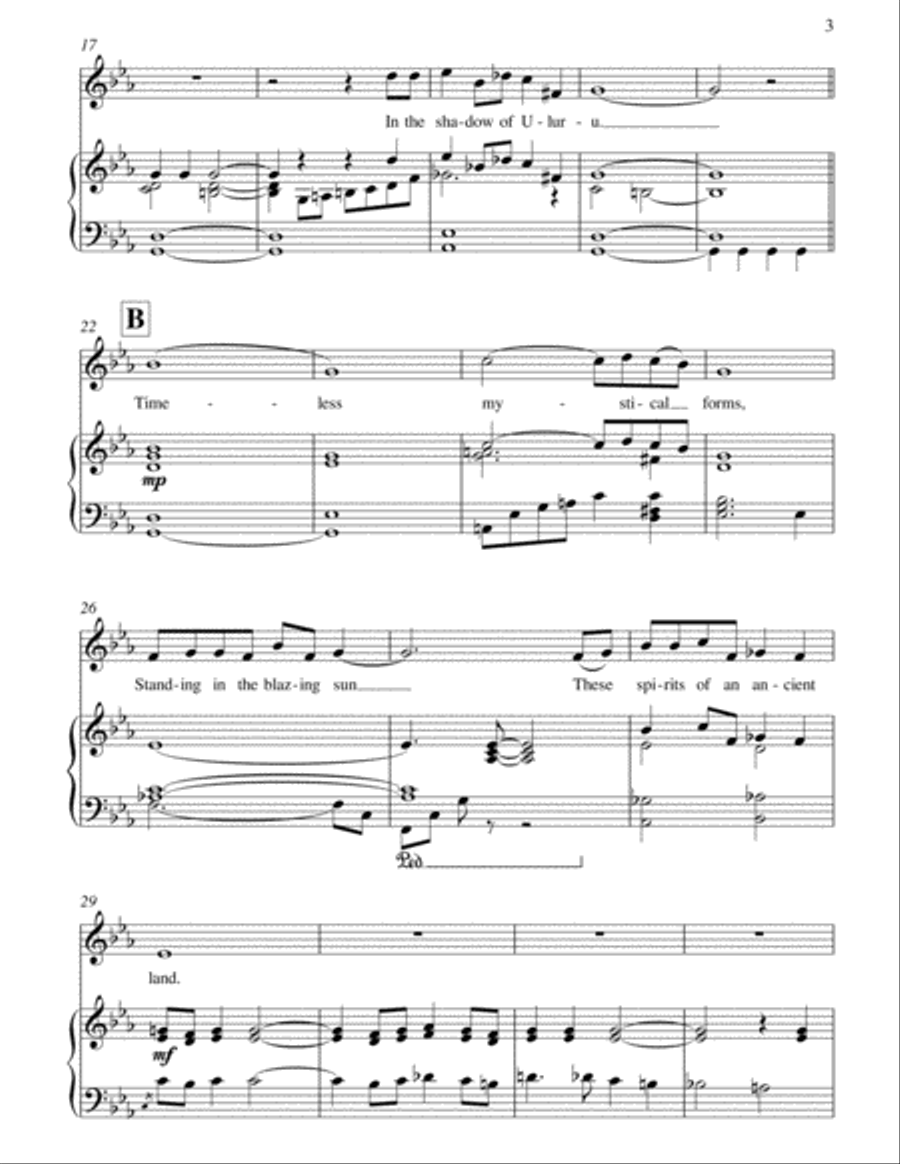 In the Shadow of Uluru Medium Voice scores gallery preview page 3