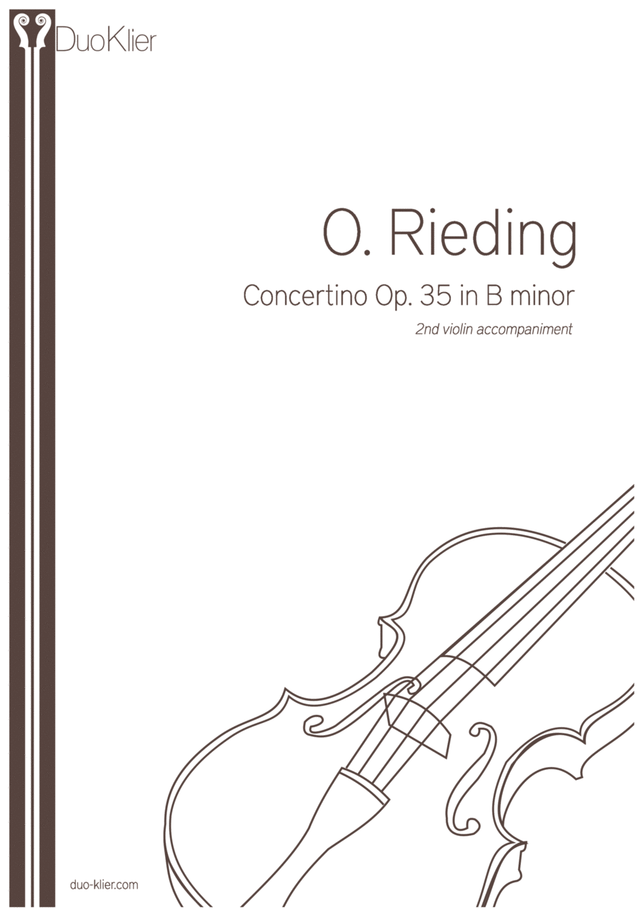 Rieding - Concertino Op 35 in B minor, 2nd violin accompaniment Violin Solo scores gallery preview page 1