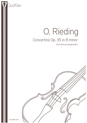 Book cover for Rieding - Concertino Op 35 in B minor, 2nd violin accompaniment