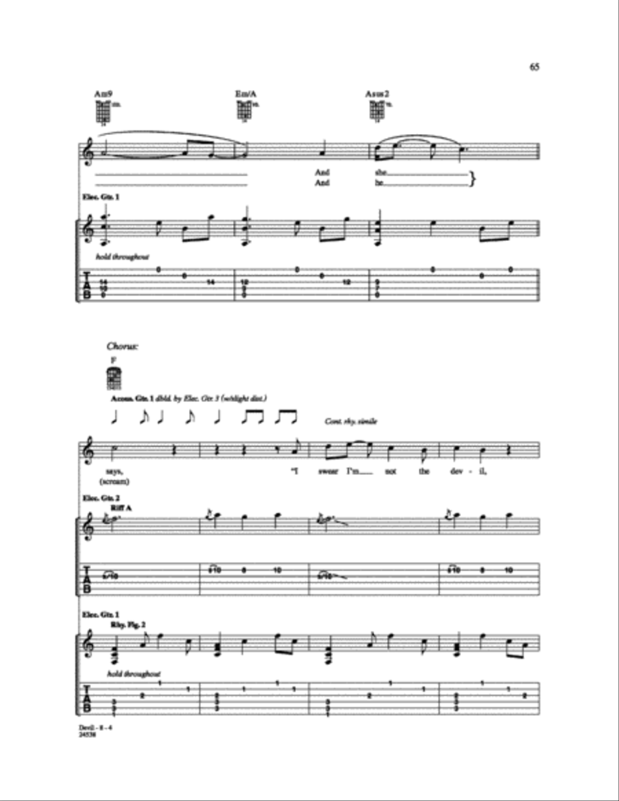 Devil Devil Electric Guitar scores gallery preview page 4