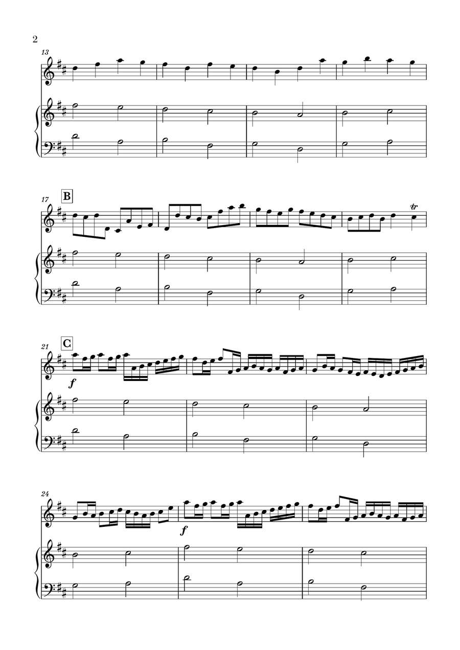 Canon in D for Violin and Very Easy Piano Canon in D for Violin and Very Easy Piano Small Ensemble scores gallery preview page 2