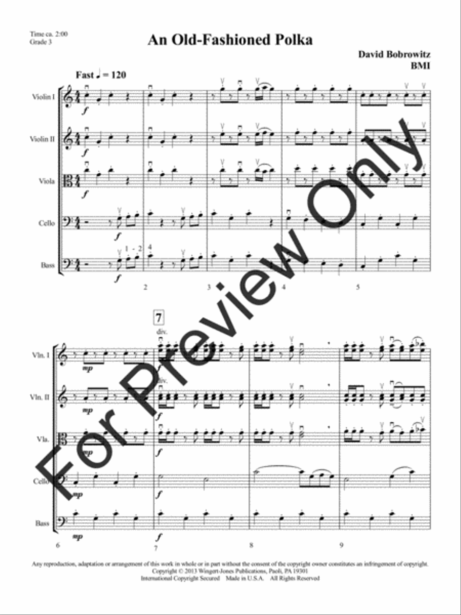 An Old-Fashioned Polka An Old-Fashioned Polka String Orchestra scores gallery preview page 4