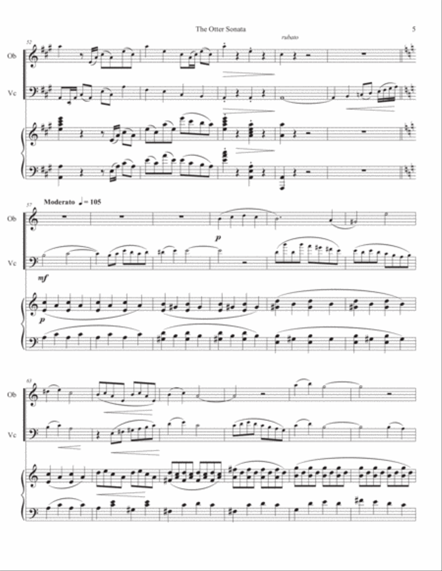 The Otter Sonata The Otter Sonata Oboe scores gallery preview page 6