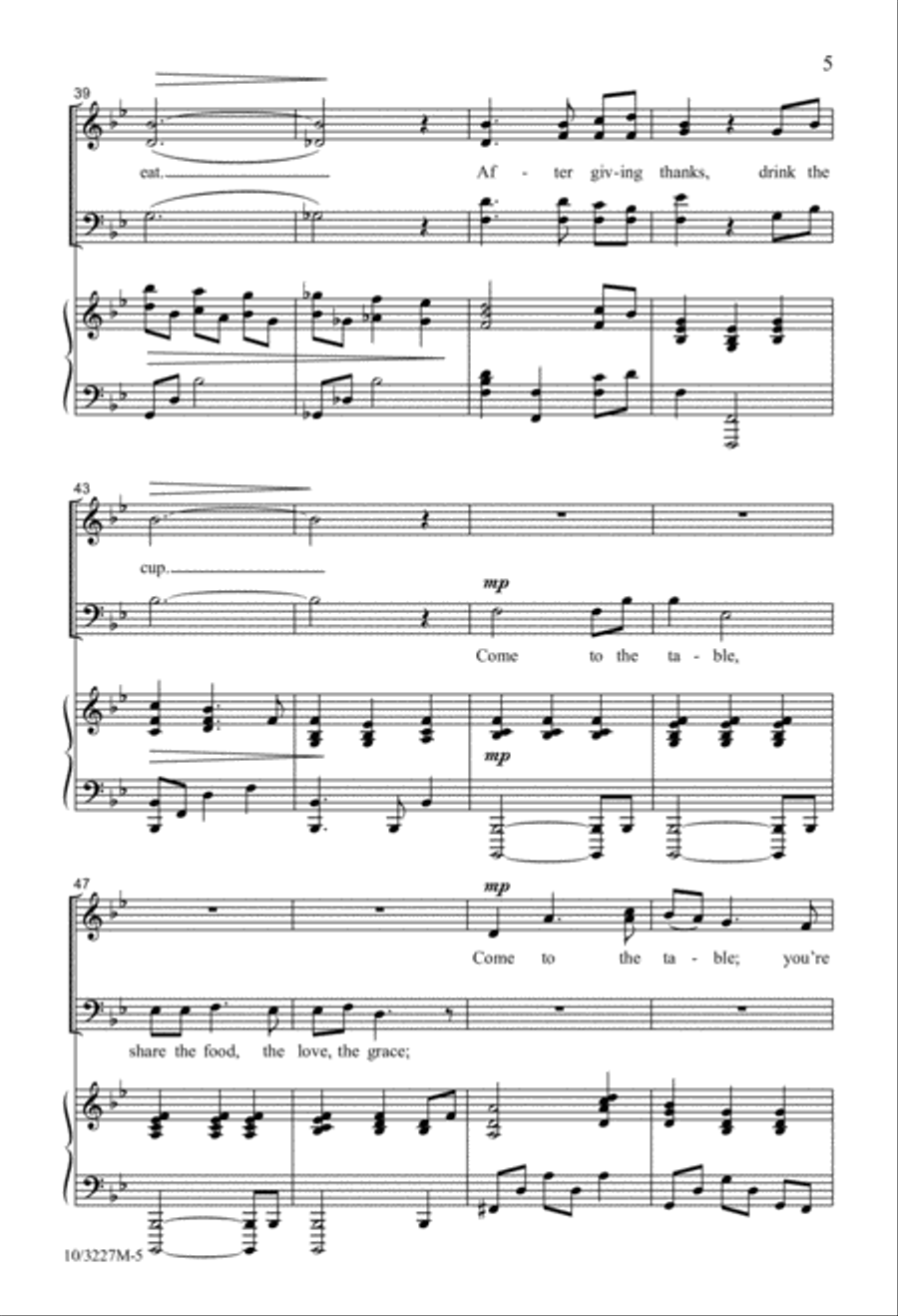 After Giving Thanks, Remember Me 4-Part scores gallery preview page 5