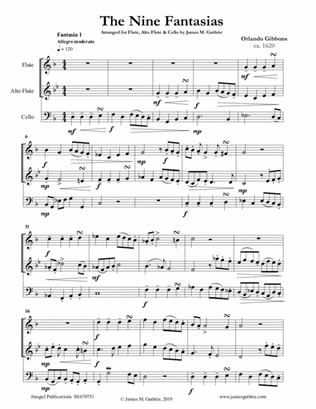 Gibbons: The Nine Fantasias for Flute, Alto Flute & Cello