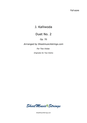 Kalliwoda, J. - Duet No.2, (All Mvts.) Op. 70 for Two Violas