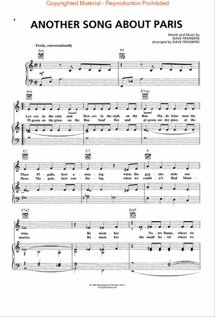 Listen Here: Songs by Dave Frishberg – Second Edition Piano, Vocal, Guitar scores gallery preview page 2