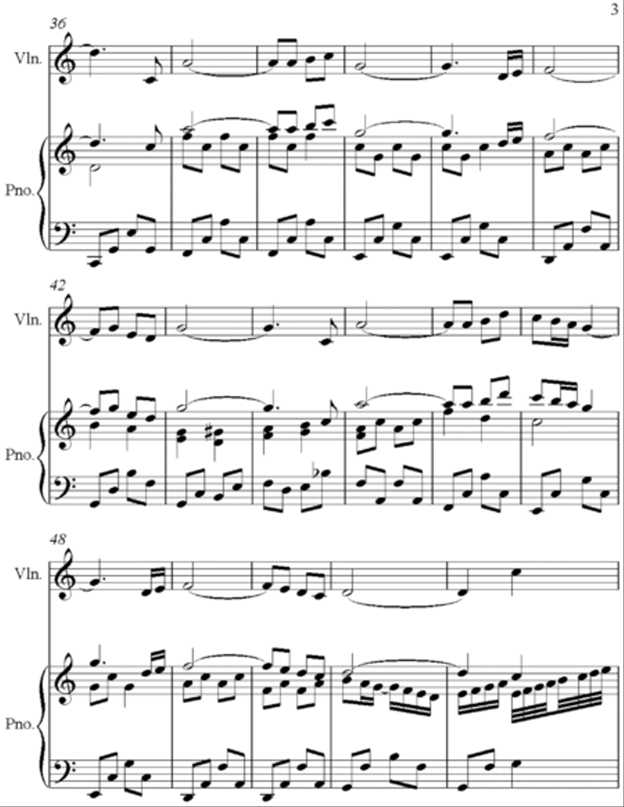 Romantic Theme Romantic Theme Violin Solo scores gallery preview page 3
