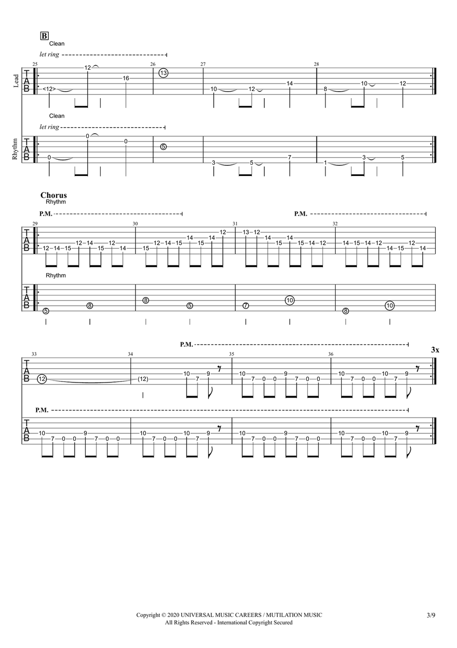 Crystal Mountain Guitar Tablature scores gallery preview page 4