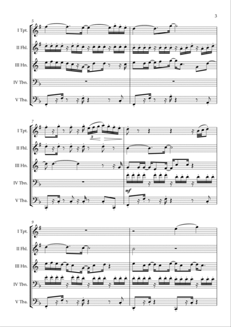 For The First Time In Forever Brass Quintet scores gallery preview page 4