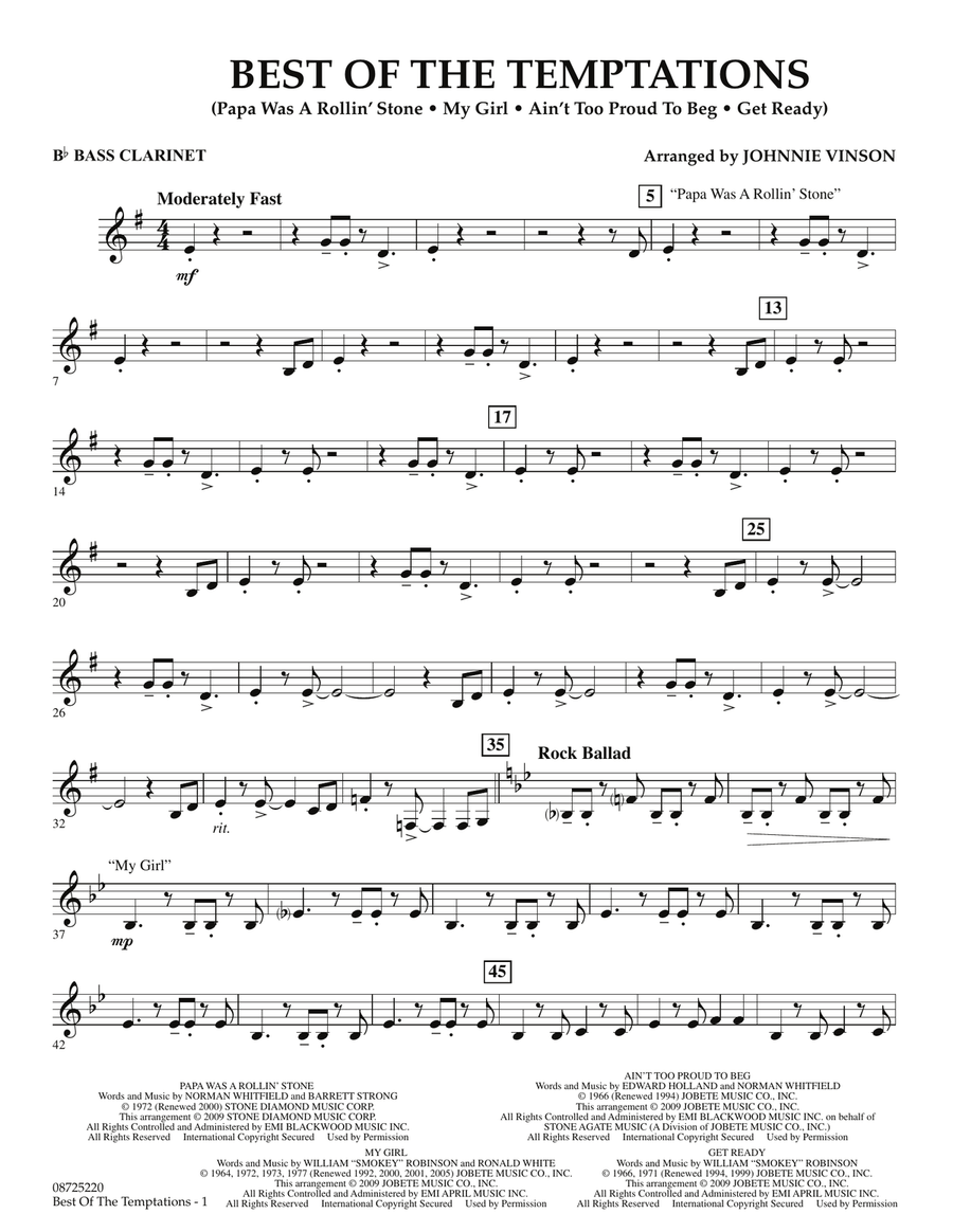 Best of The Temptations - Bb Bass Clarinet