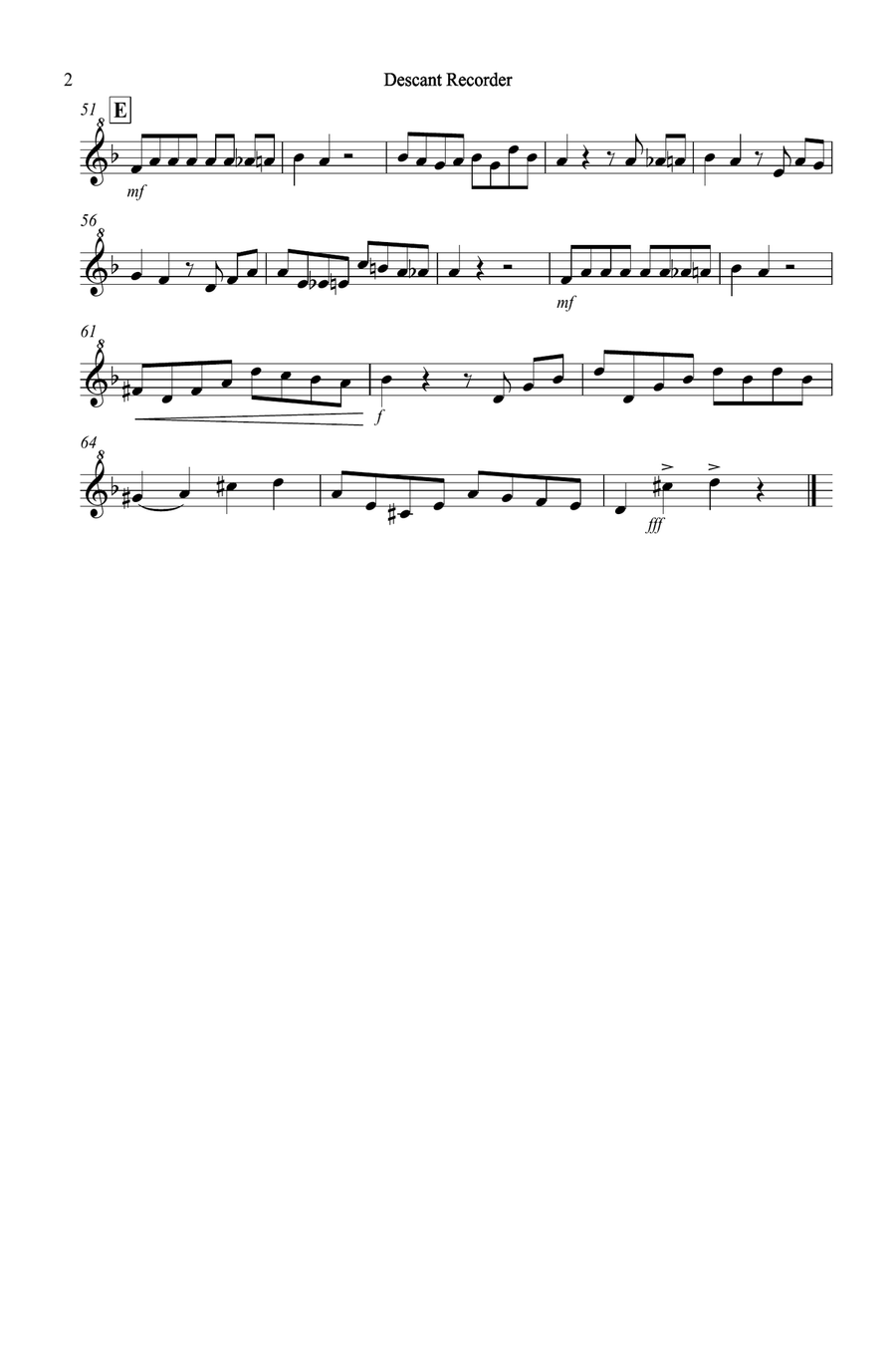 Tango a Trios for Descant Recorder, Violin and Cello Trio Small Ensemble scores gallery preview page 5