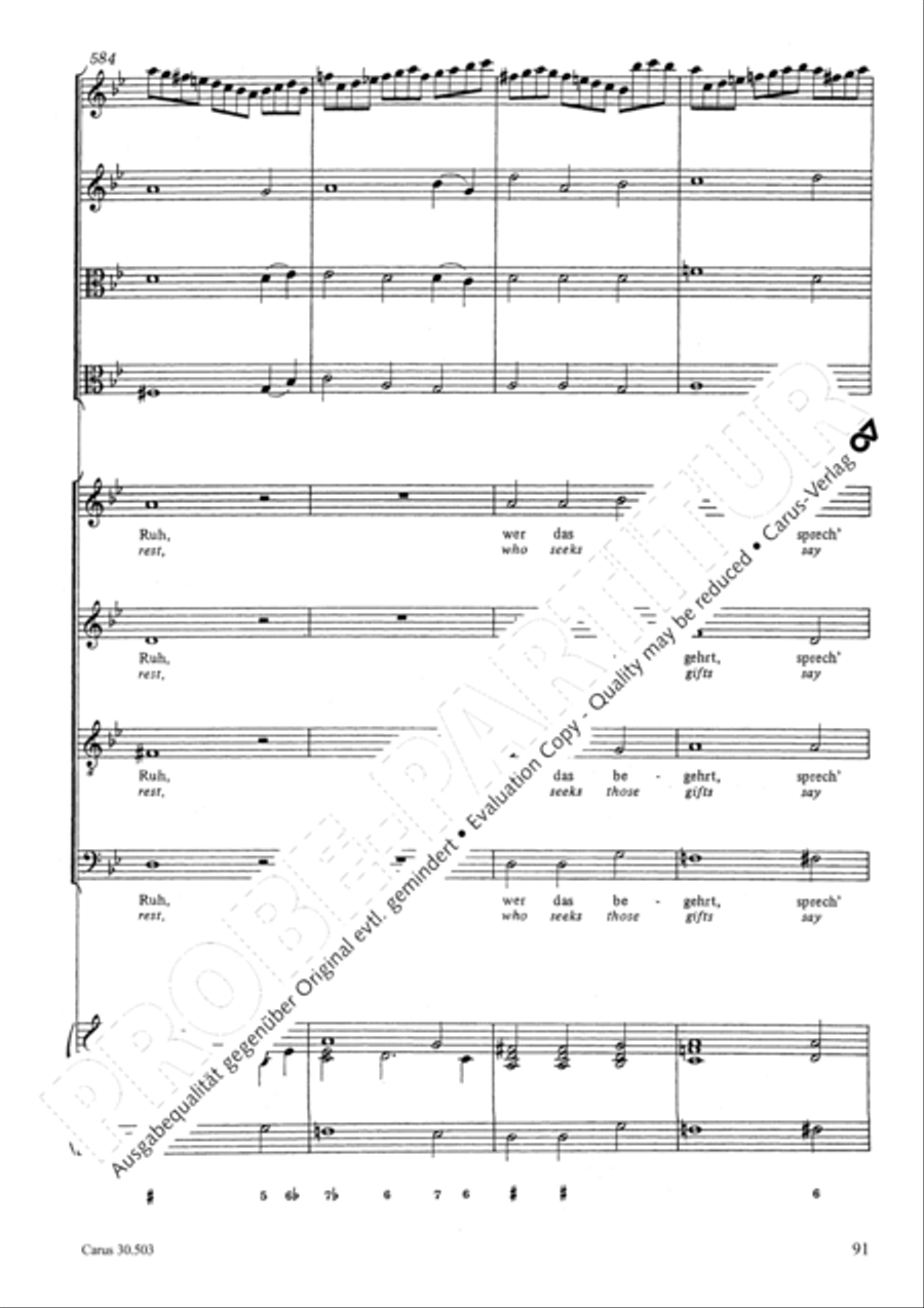 My beloved, you are fair (Meine Freundin, du bist schon) 4-Part scores gallery preview page 94