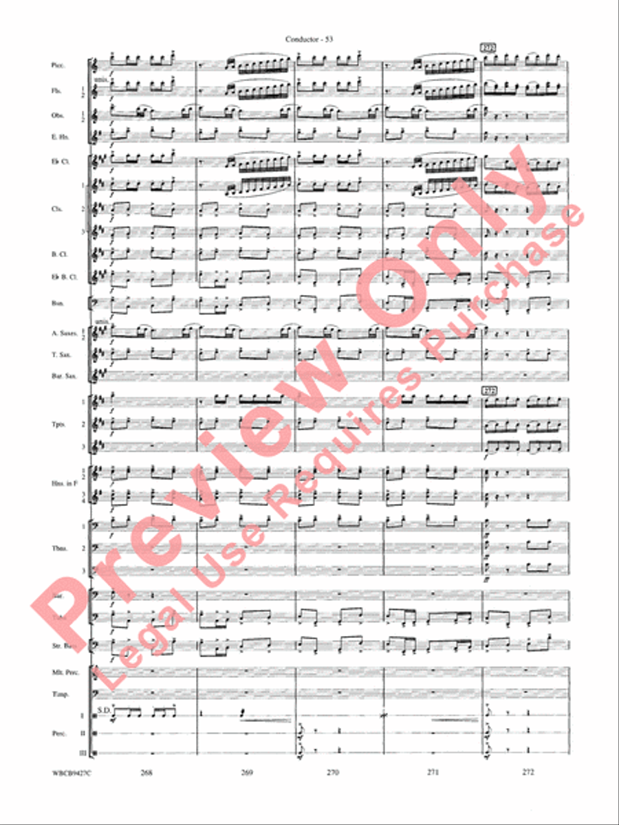 An American in Paris Concert Band scores gallery preview page 55
