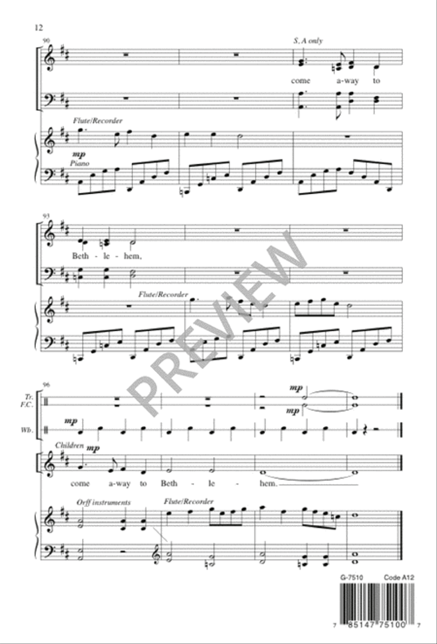 Donkey Plod and Mary Ride 4-Part scores gallery preview page 12