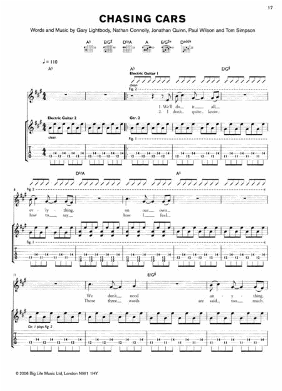 Eyes Open Electric Guitar scores gallery preview page 2