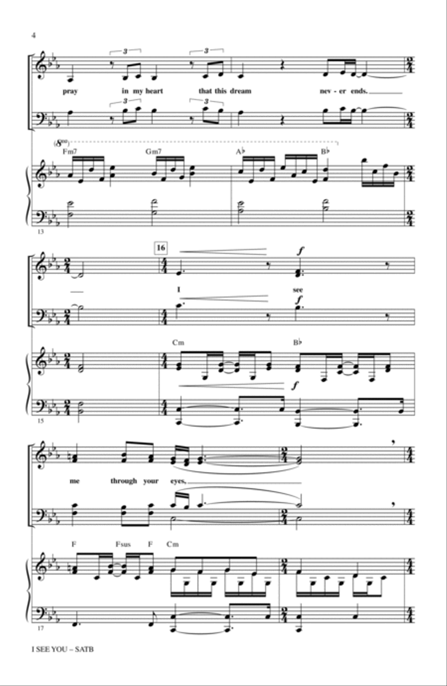I See You (Theme from Avatar) 4-Part scores gallery preview page 3