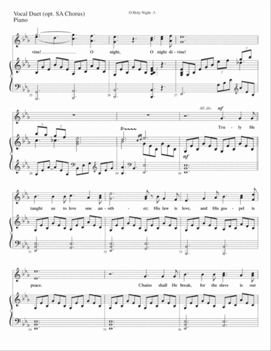 O Holy Night SA scores gallery preview page 3